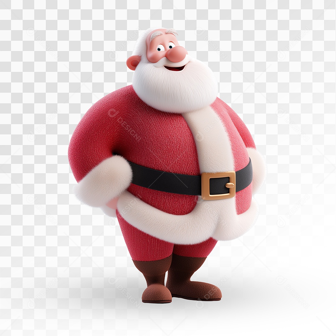 Personagem 3D Papai Noel Para Composição PSD Editável