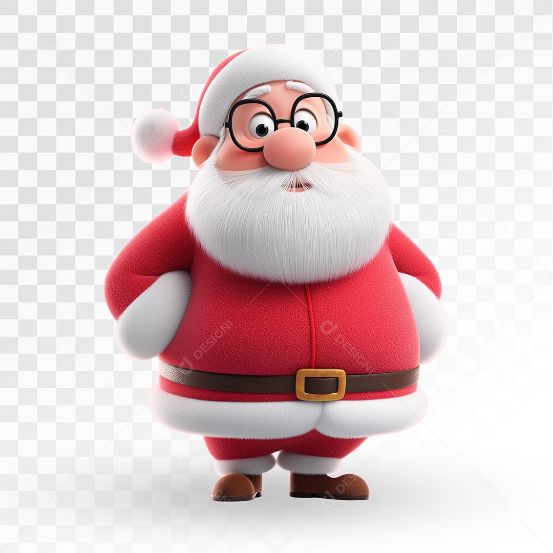 Personagem 3D Papai Noel Para Composição PSD Editável