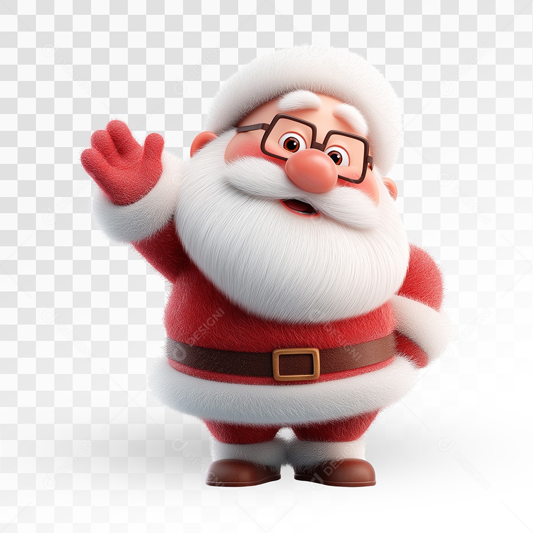 Personagem 3D Papai Noel Para Composição PSD Editável