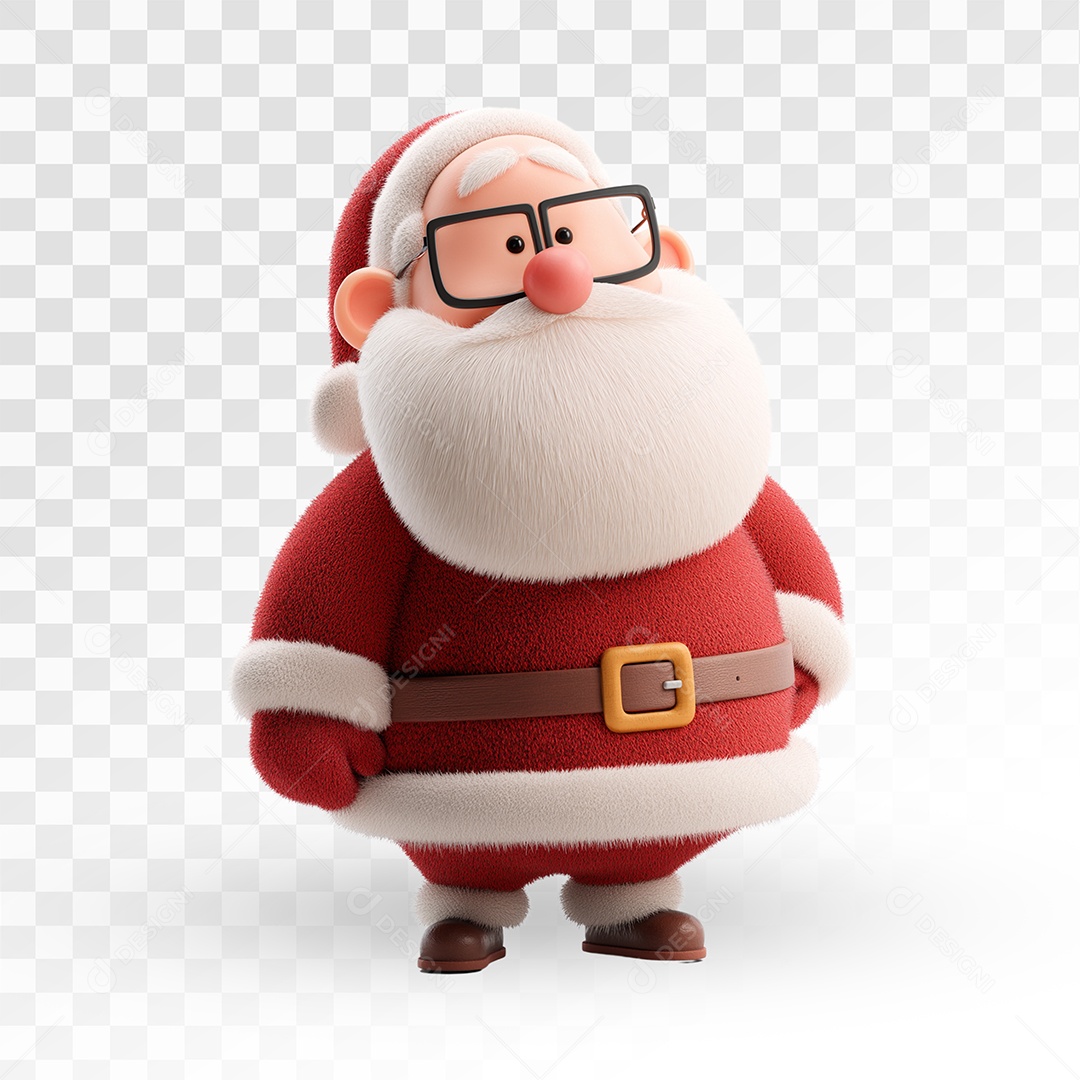 Personagem 3D Papai Noel Para Composição PSD Editável