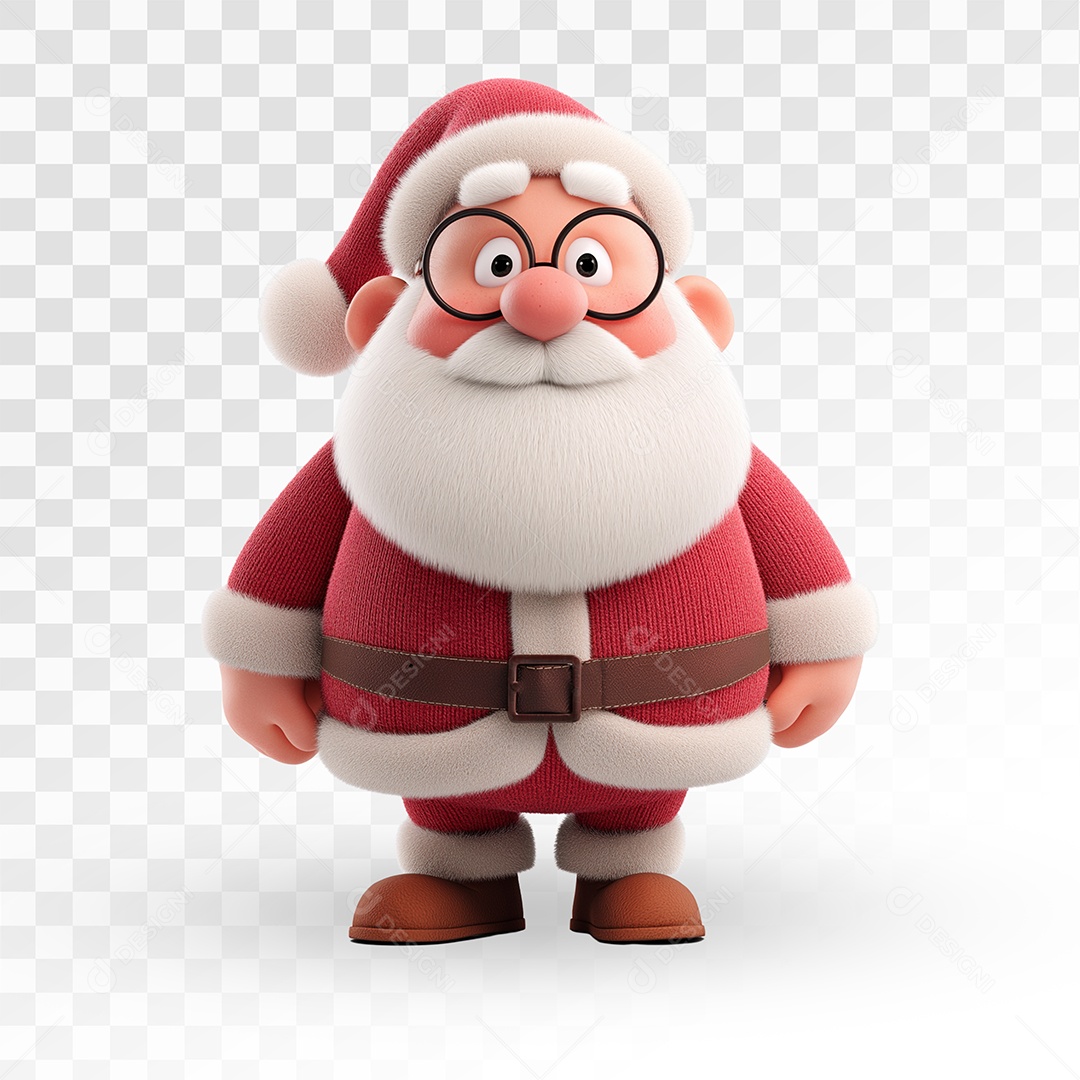 Personagem 3D Papai Noel Para Composição PSD Editável