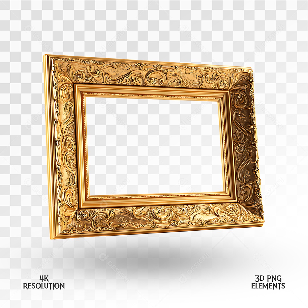 Quadro Elemento 3D Para Composição PSD