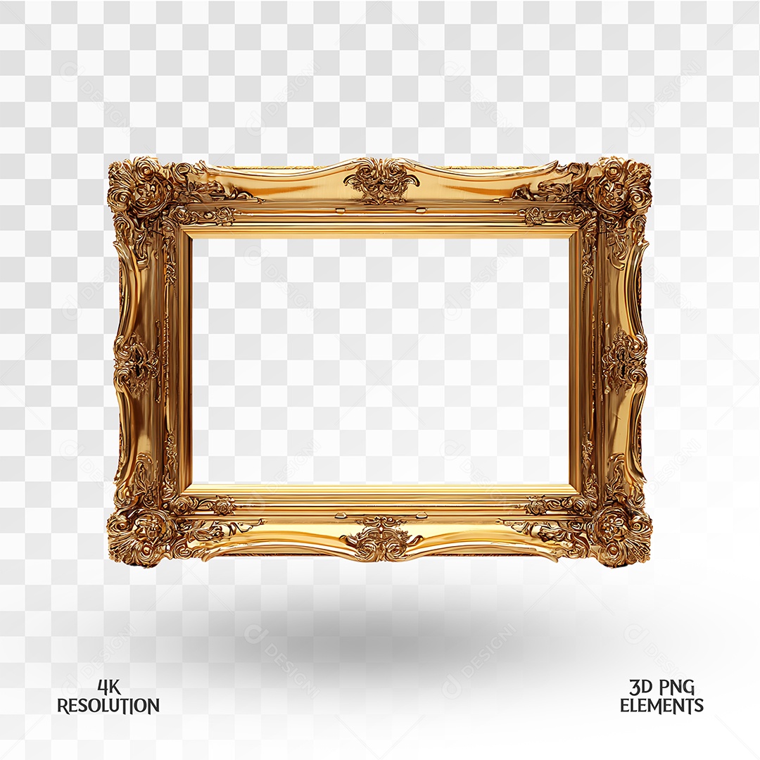 Quadro Elemento 3D Para Composição PSD