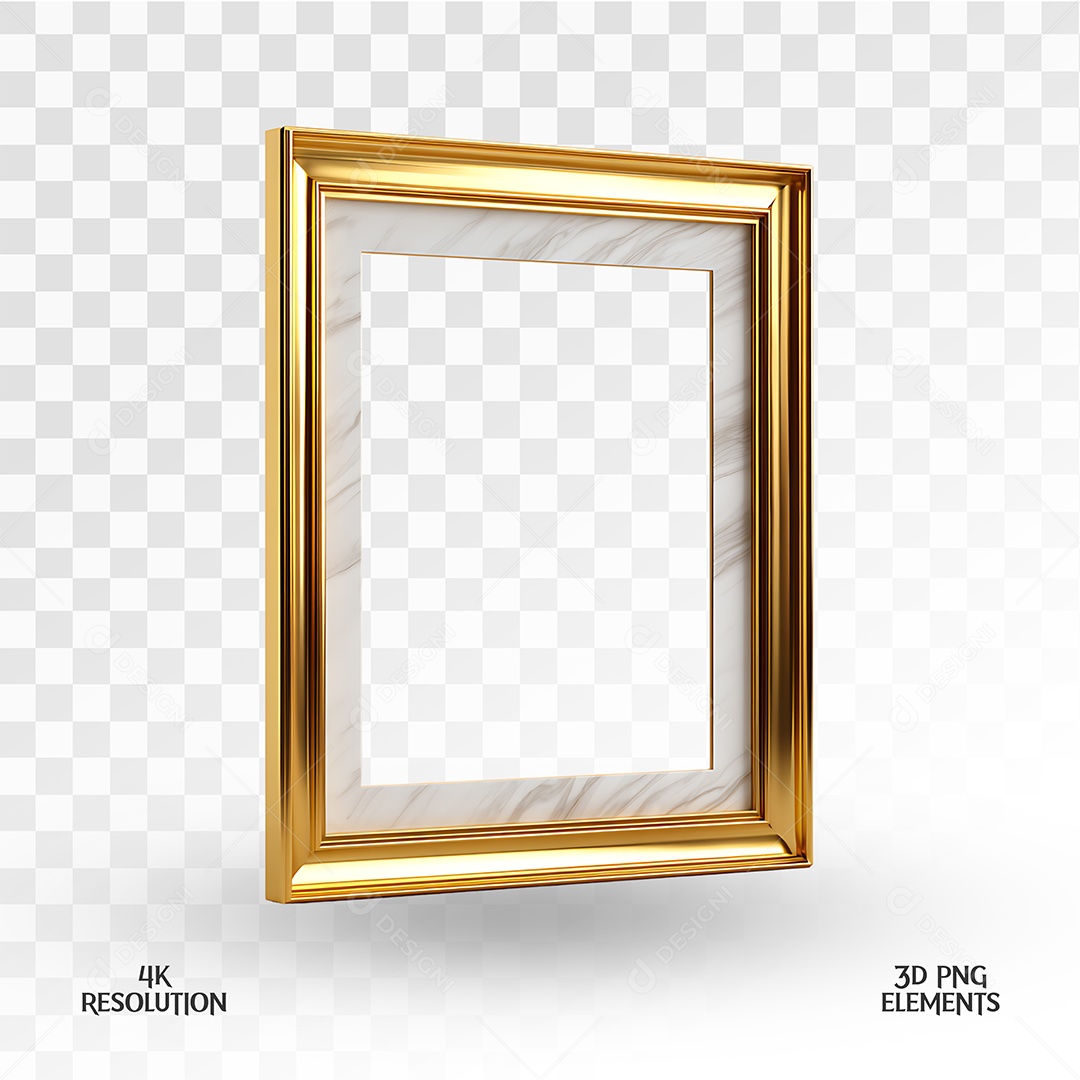 Quadro Elemento 3D Para Composição PSD