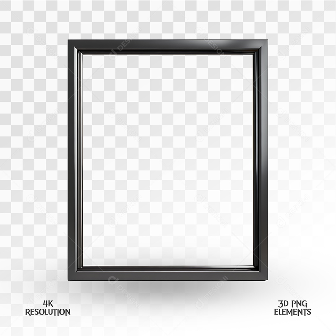 Quadro Elemento 3D Para Composição PSD