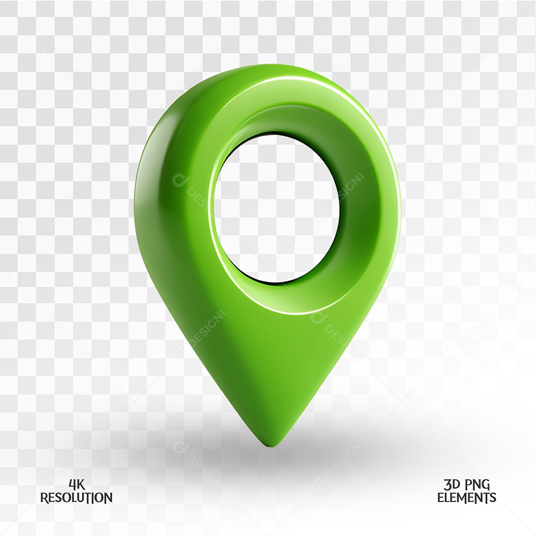 Ponto De Localização Elemento 3D Composição PSD