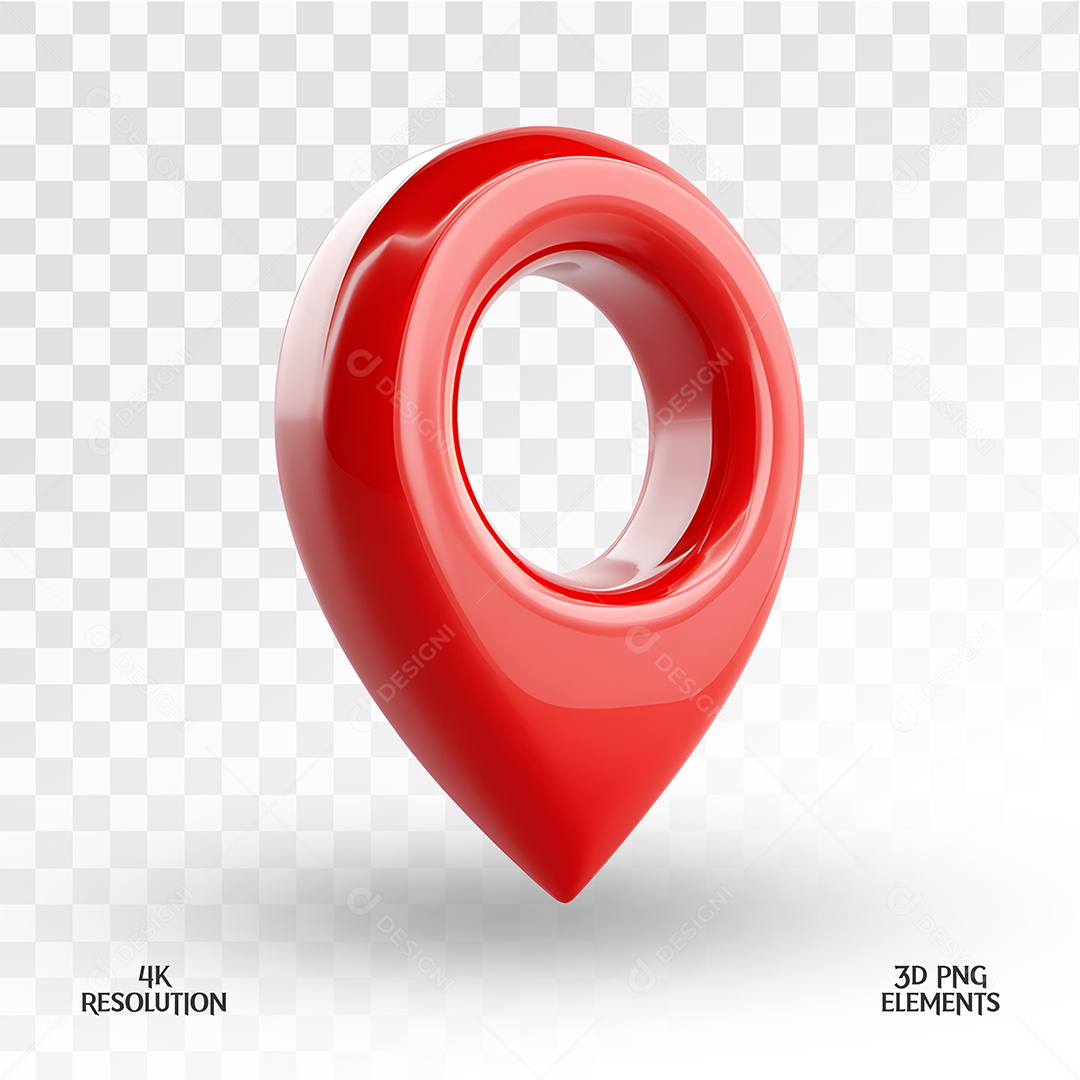 Ponto De Localização Elemento 3D Composição PSD