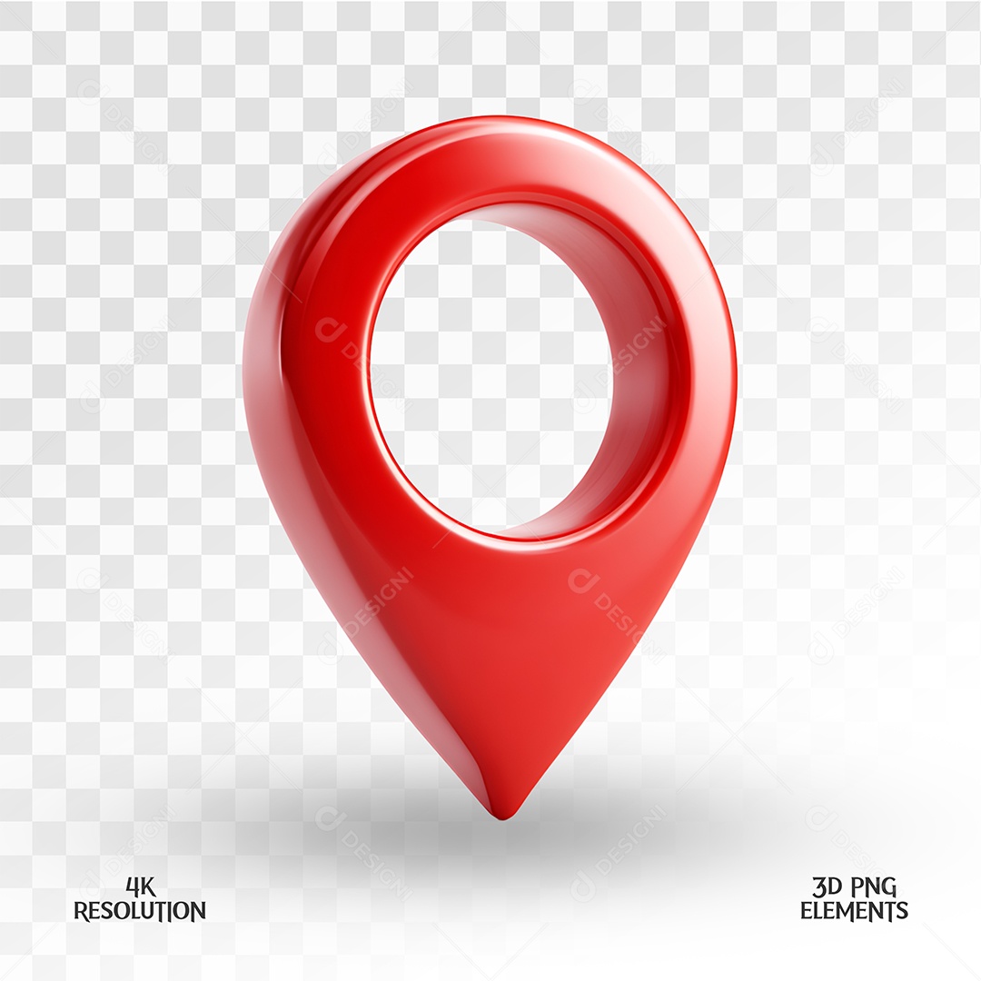 Ponto De Localização Elemento 3D Composição PSD