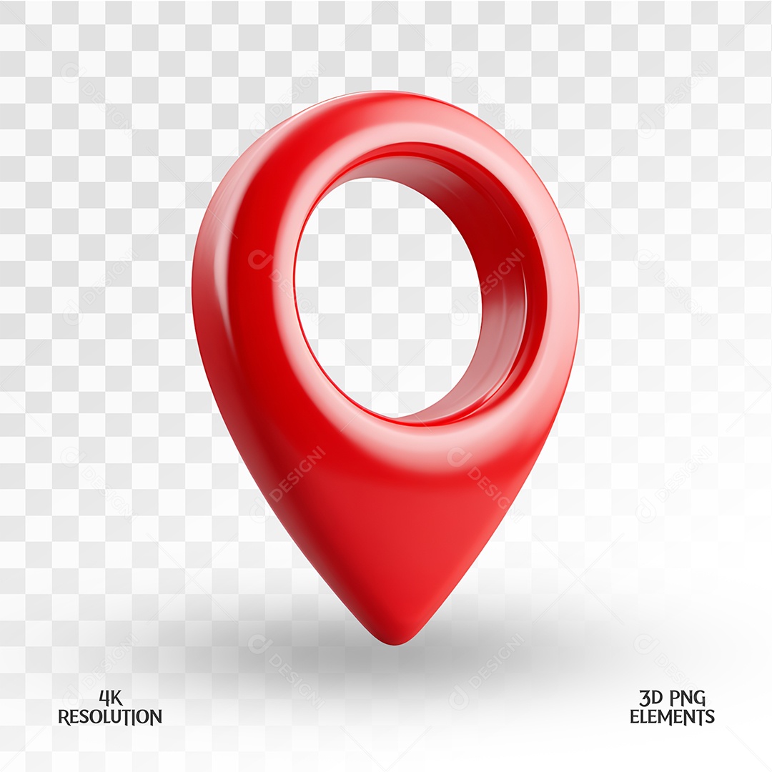 Ponto De Localização Elemento 3D Composição PSD