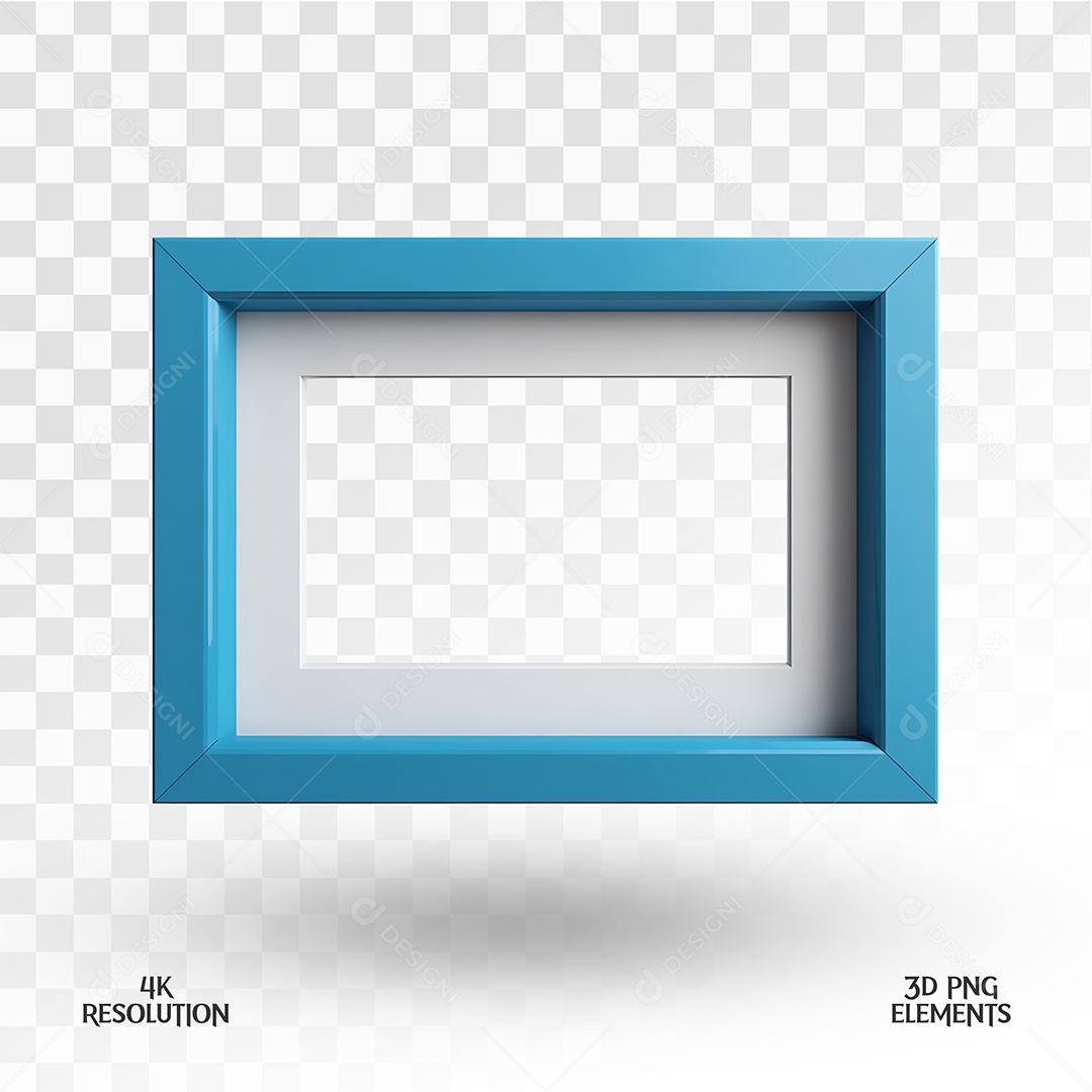 Quadro Elemento 3D Para Composição PSD