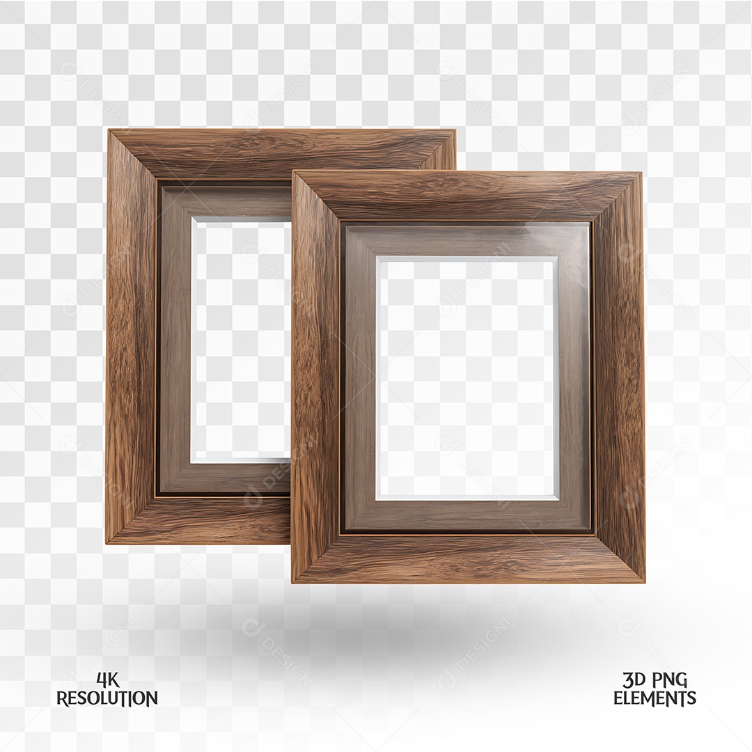 Quadros Elemento 3D Para Composição PSD