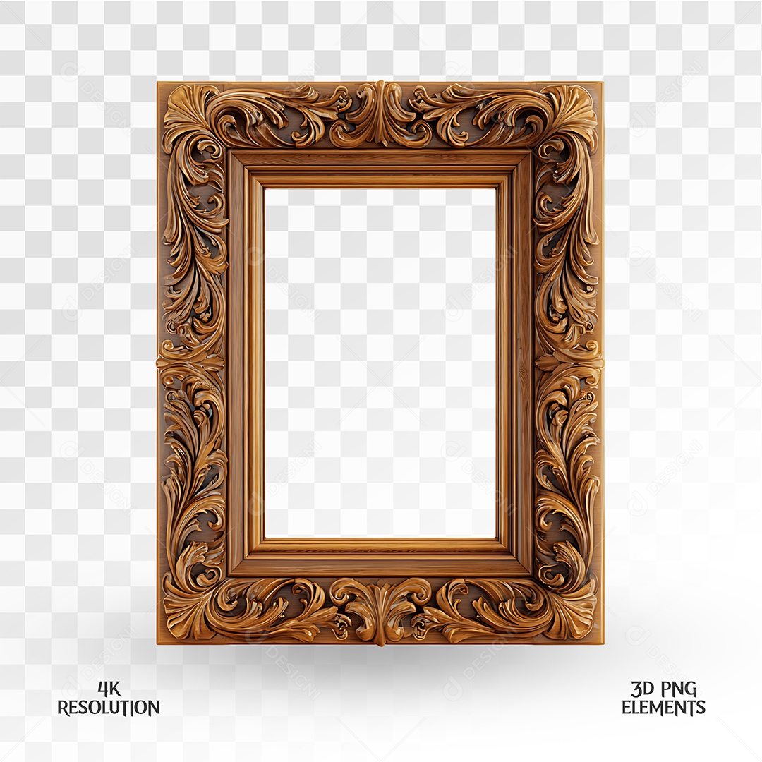 Quadro Elemento 3D Para Composição PSD