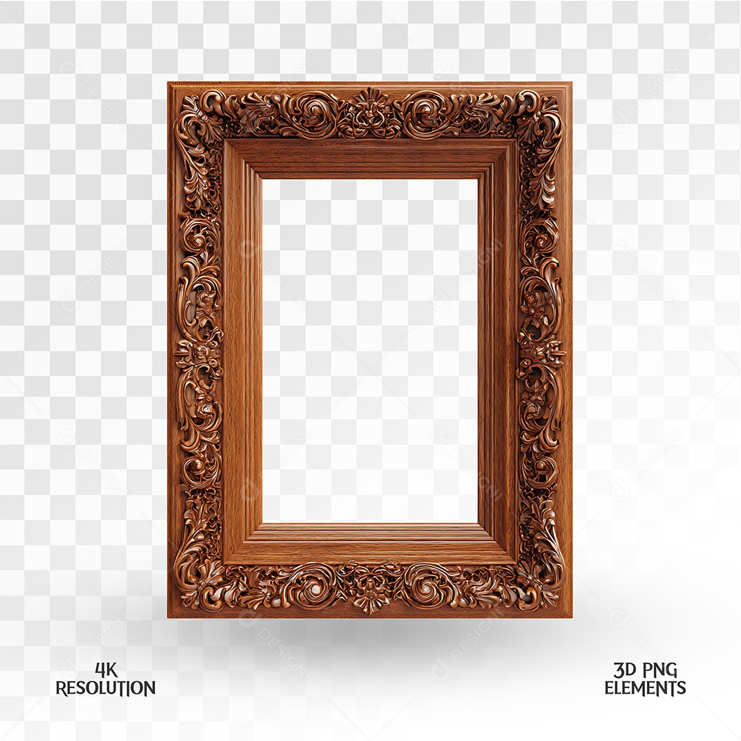 Quadro Elemento 3D Para Composição PSD