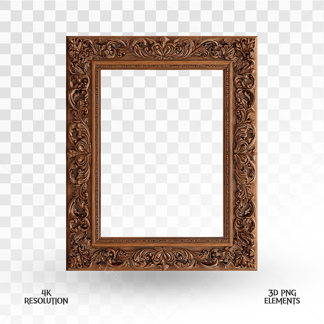 Quadro Elemento 3D Para Composição PSD
