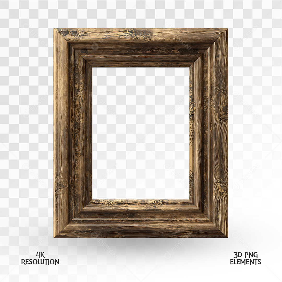 Quadro Elemento 3D Para Composição PSD