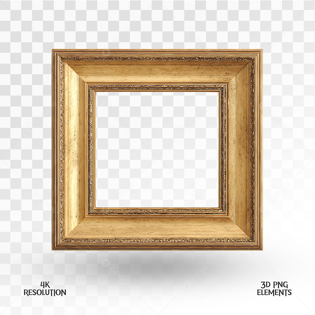 Quadro Elemento 3D Para Composição PSD