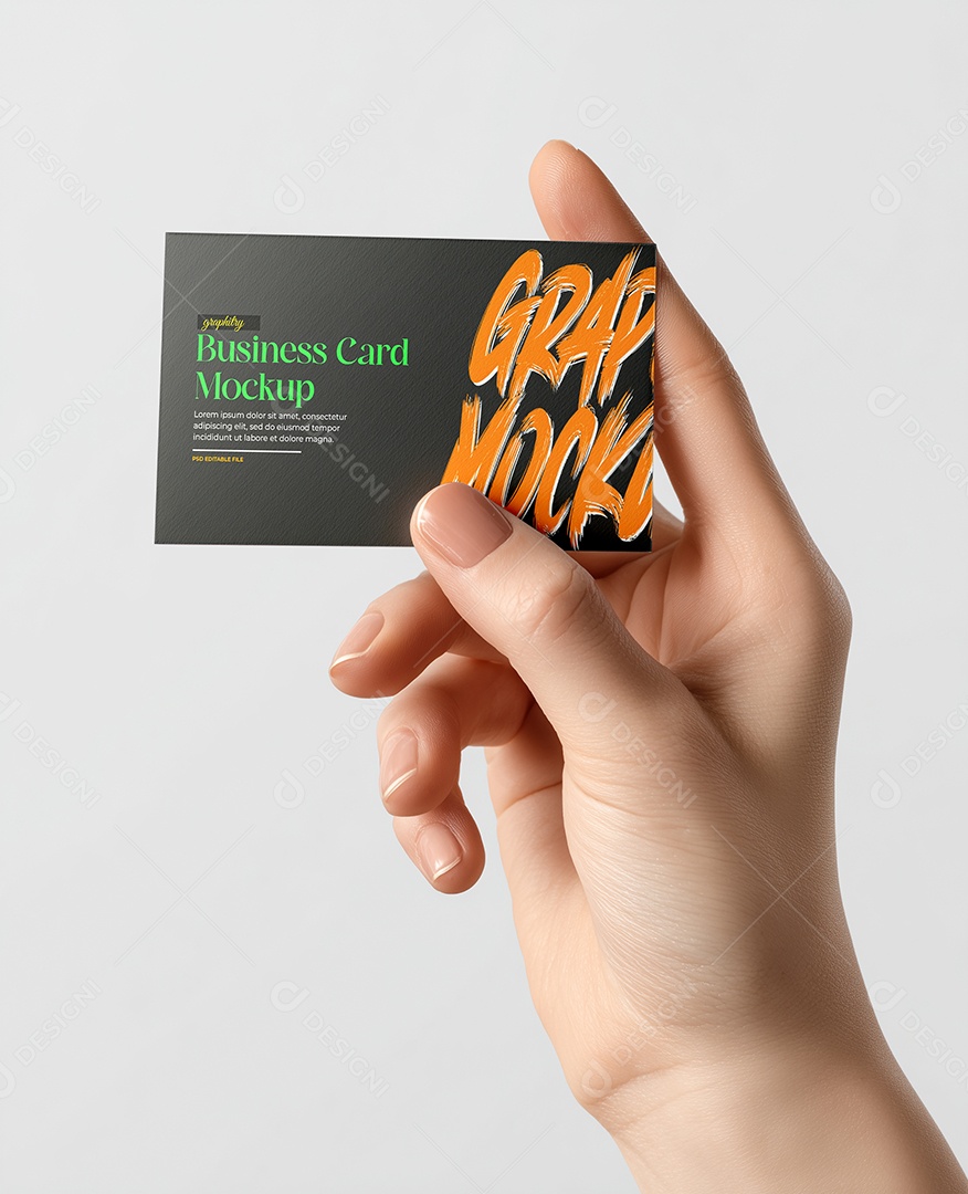 Mockup de Cartão de Visita PSD Editável