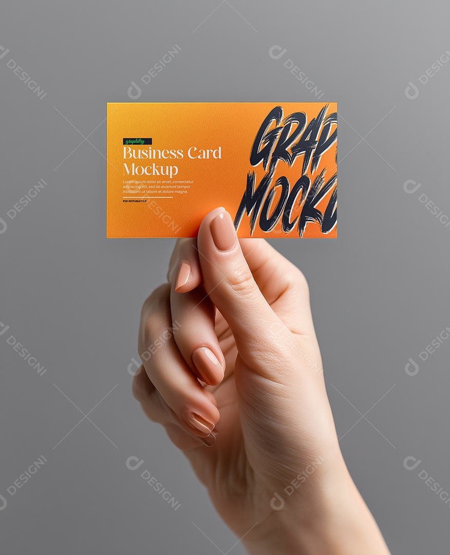 Mockup de Cartão de Visita PSD Editável