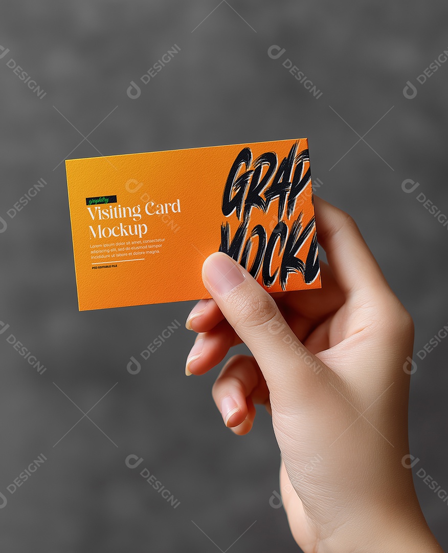Mockup de Cartão de Visita PSD Editável