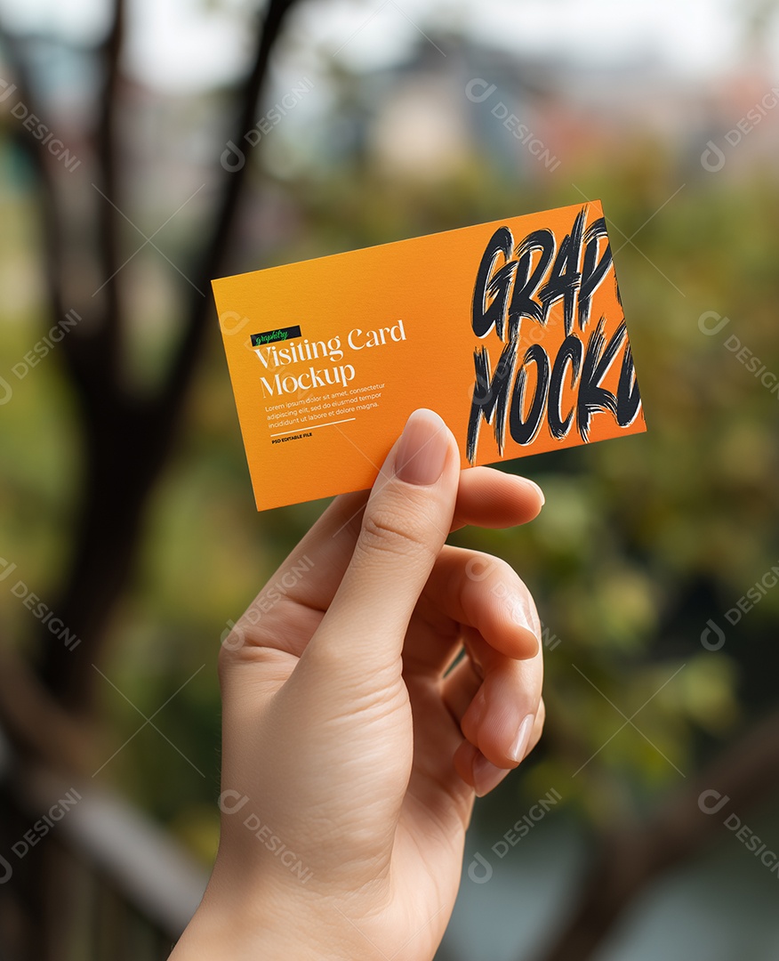 Mockup de Cartão de Visita PSD Editável