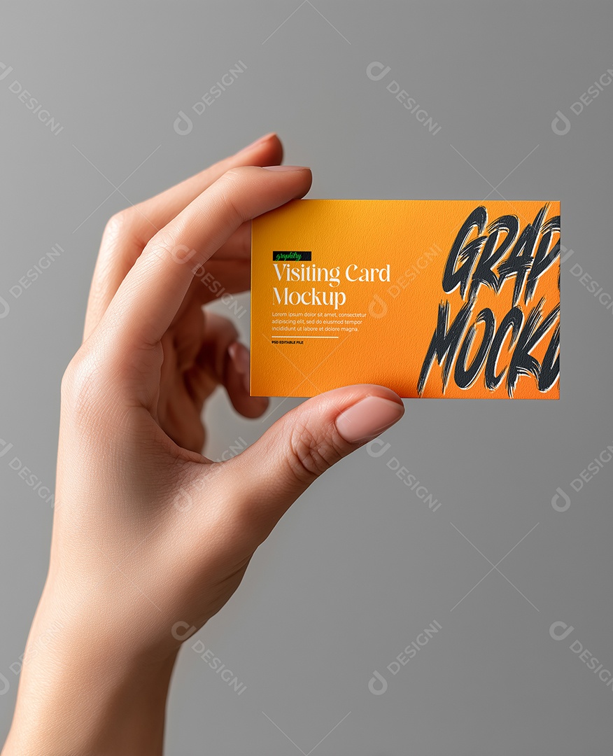 Mockup de Cartão de Visita PSD Editável