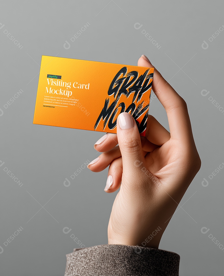 Mockup de Cartão de Visita PSD Editável