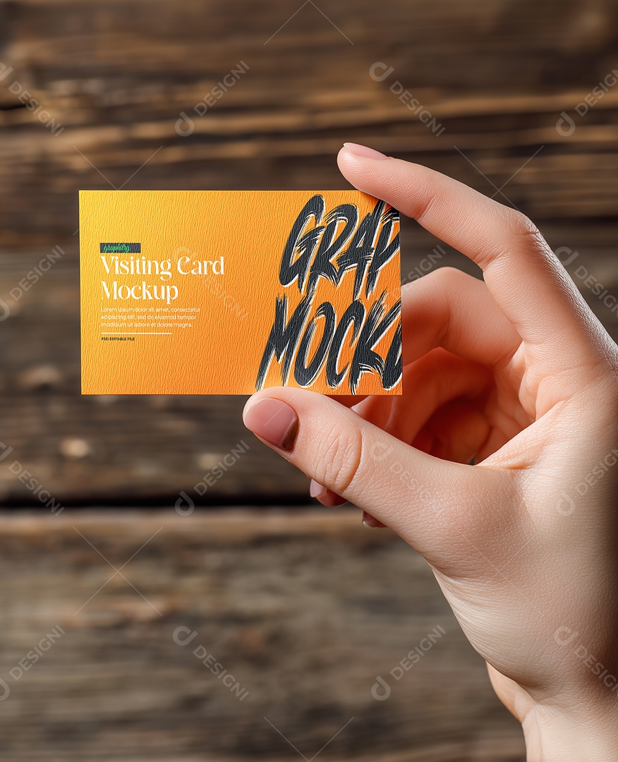 Mockup de Cartão de Visita PSD Editável