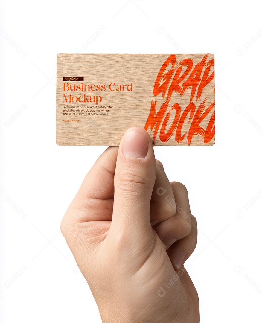 Mockup de Cartão de Visita PSD Editável