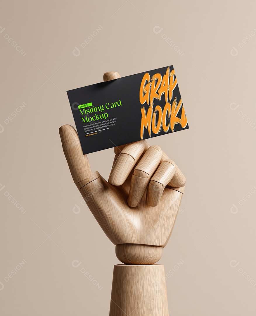 Mockup de Cartão de Visita PSD Editável