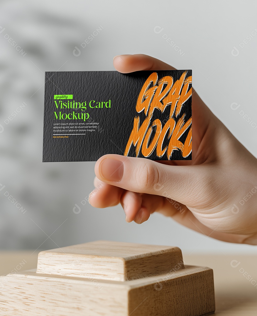 Mockup de Cartão de Visita PSD Editável