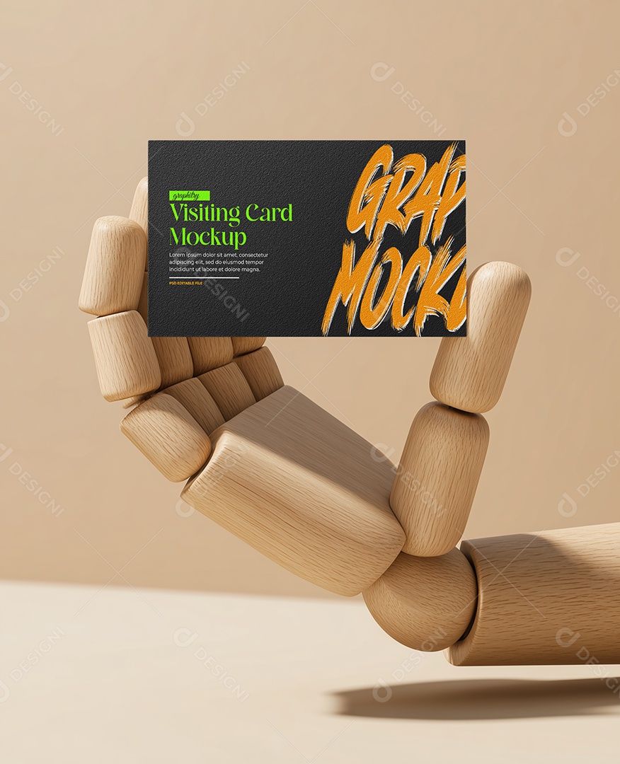 Mockup de Cartão de Visita PSD Editável