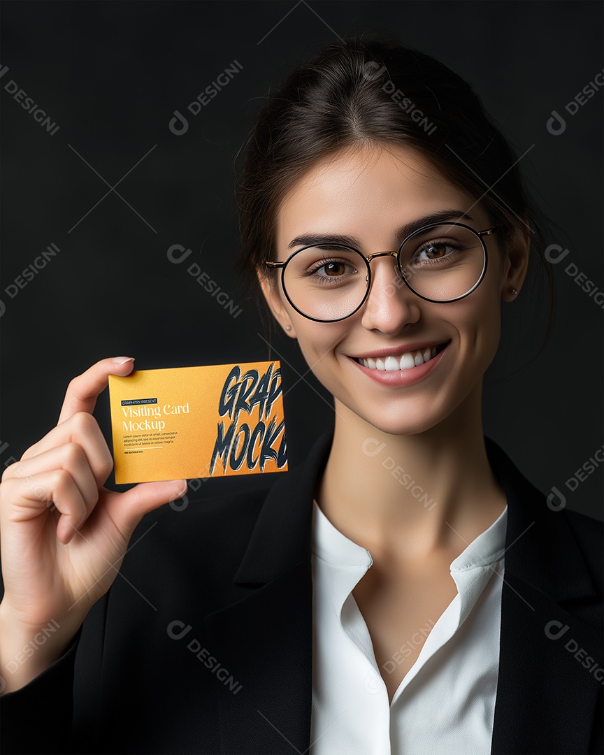 Mockup de Cartão de Visita PSD Editável