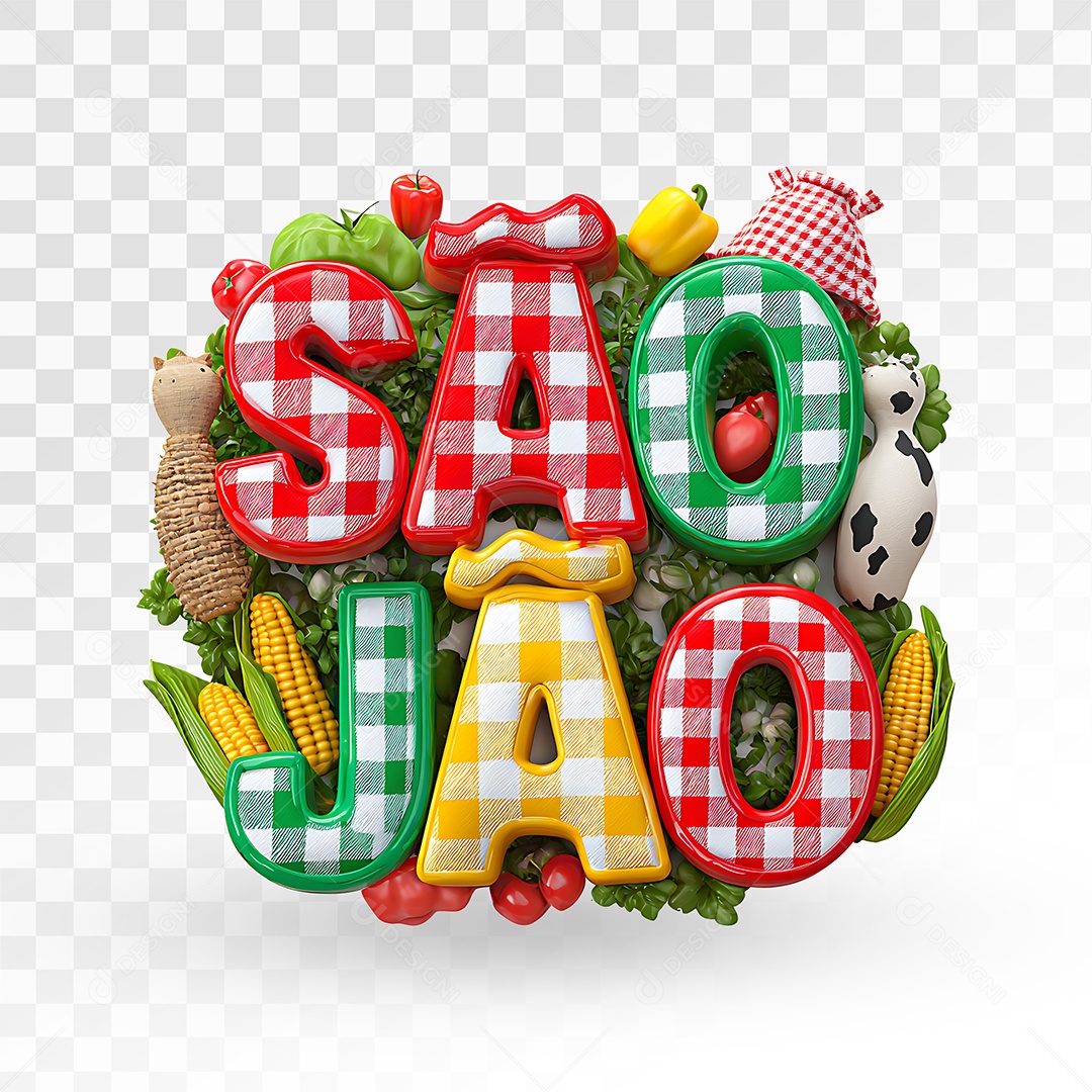 São João Para Selo 3D Composição PSD