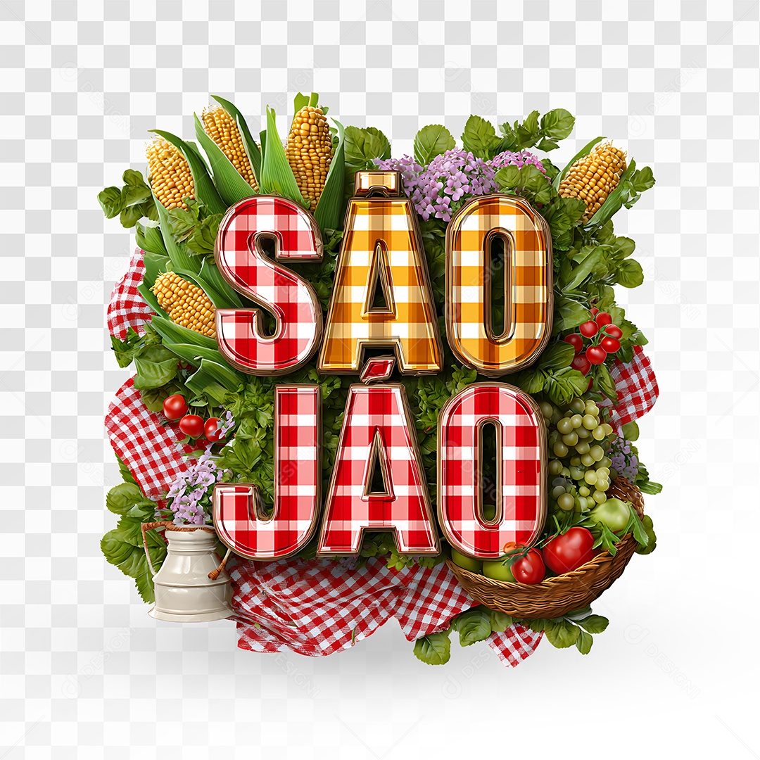 São João Para Selo 3D Composição PSD