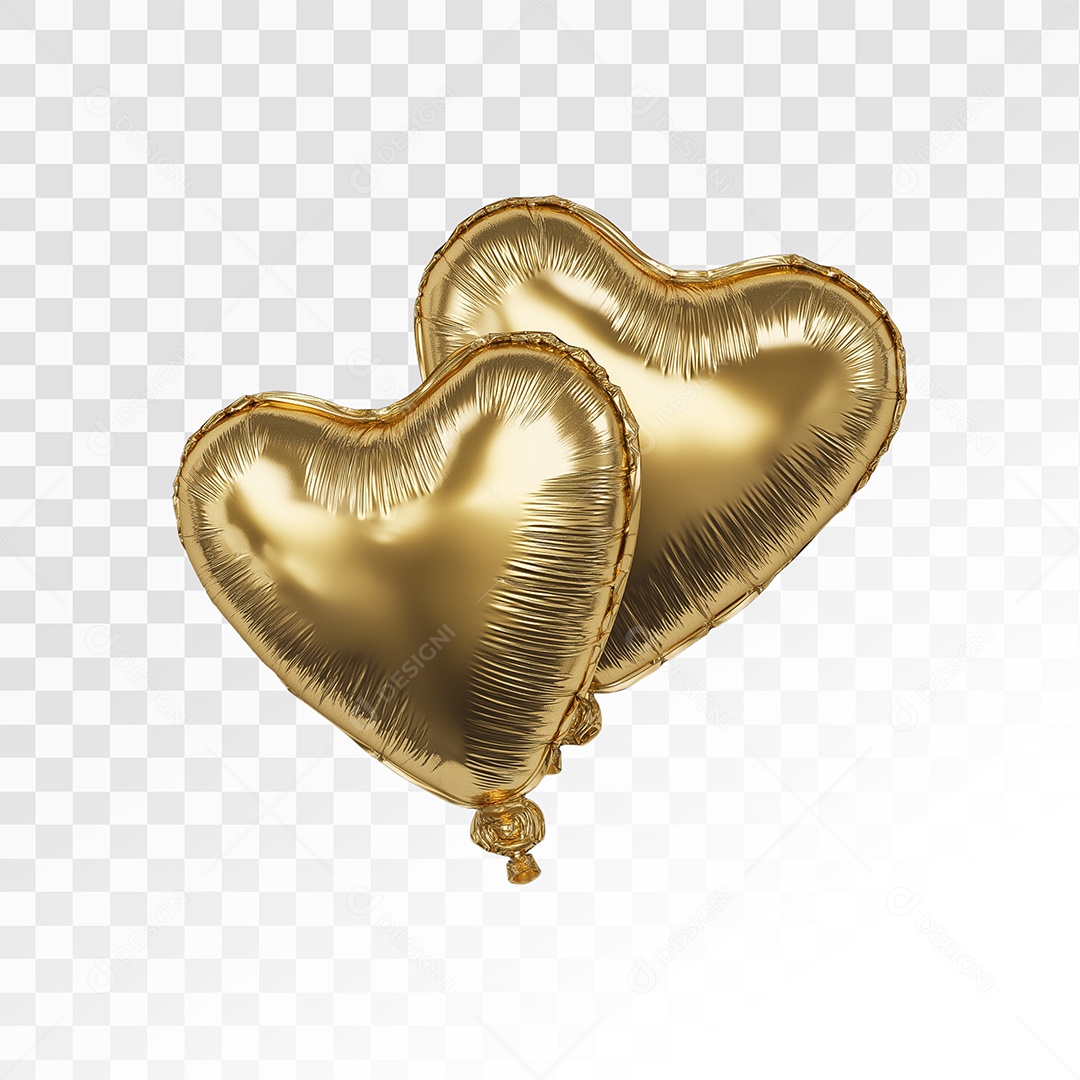 Balões Dourados Dourados Para Composição PSD