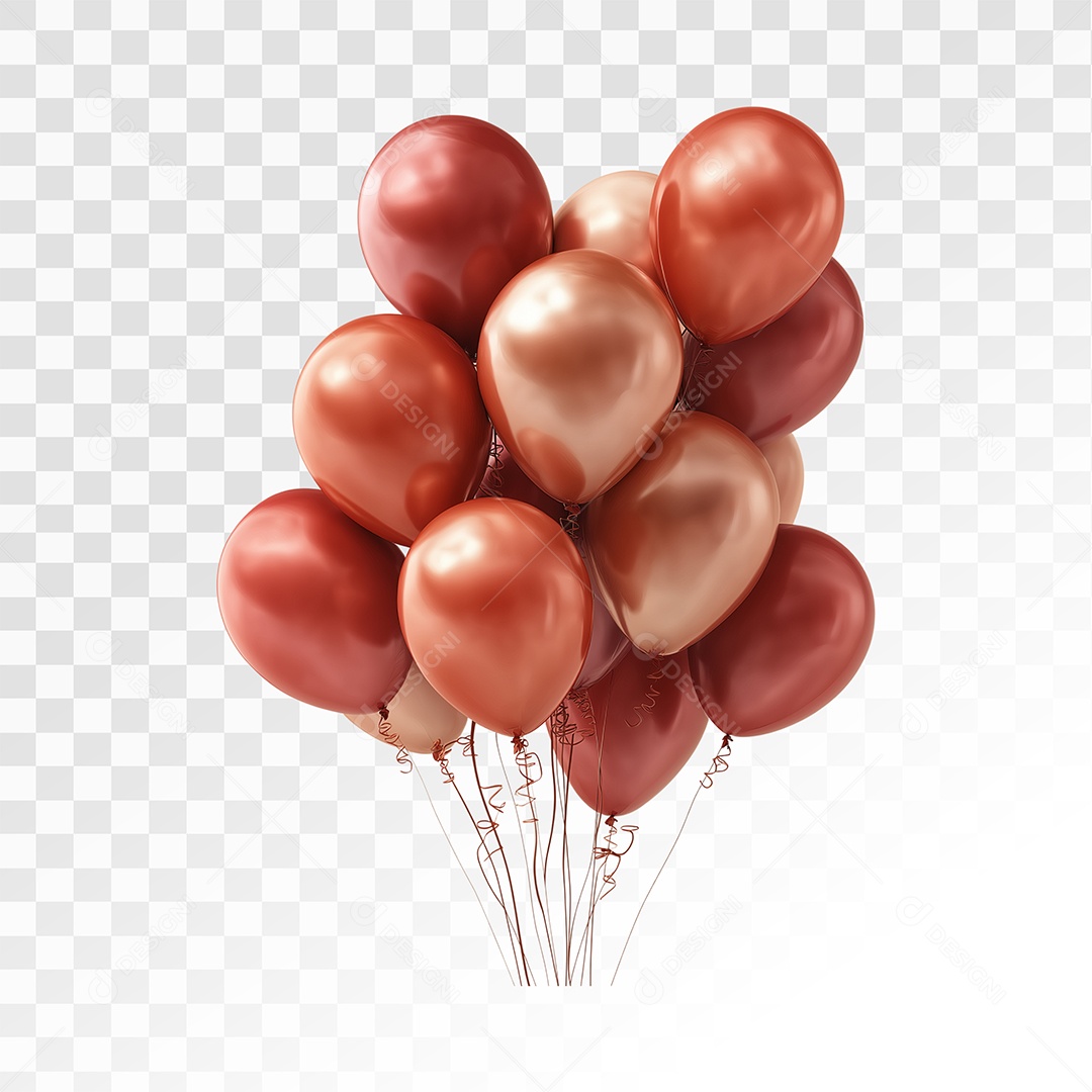 Balões Elemento 3D Para Composição PSD