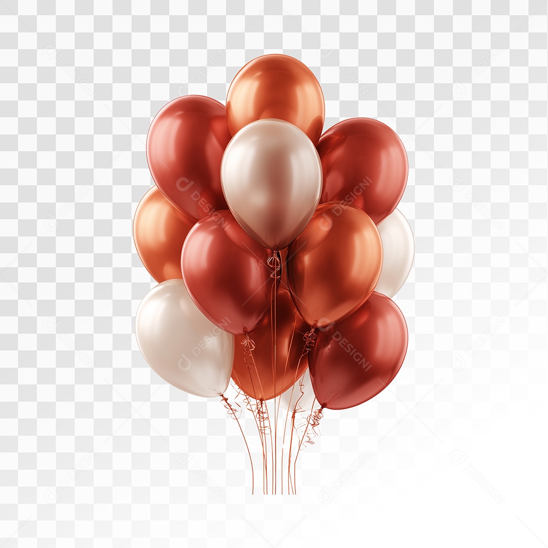 Balões Elemento 3D Para Composição PSD