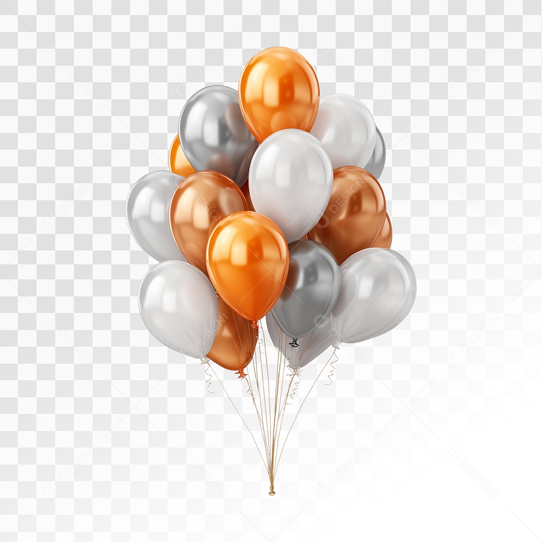 Balões Elemento 3D Para Composição PSD