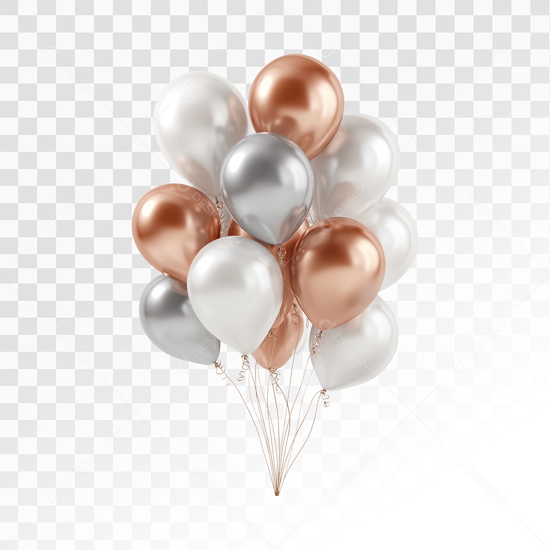 Balões Elemento 3D Para Composição PSD