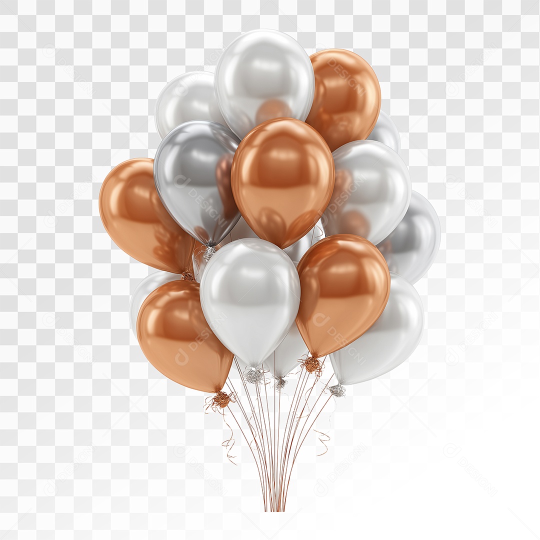 Balões Elemento 3D Para Composição PSD
