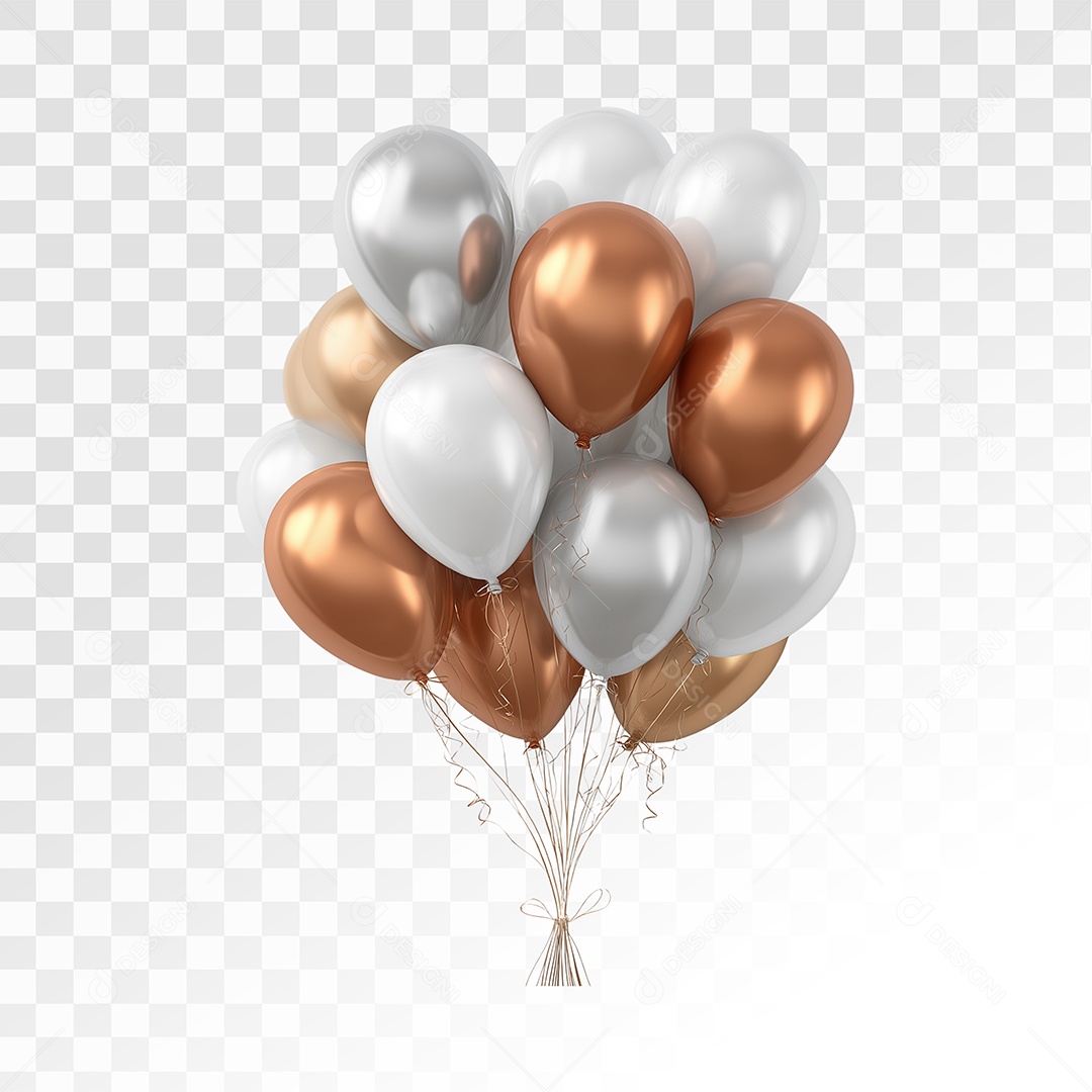 Balões Elemento 3D Para Composição PSD