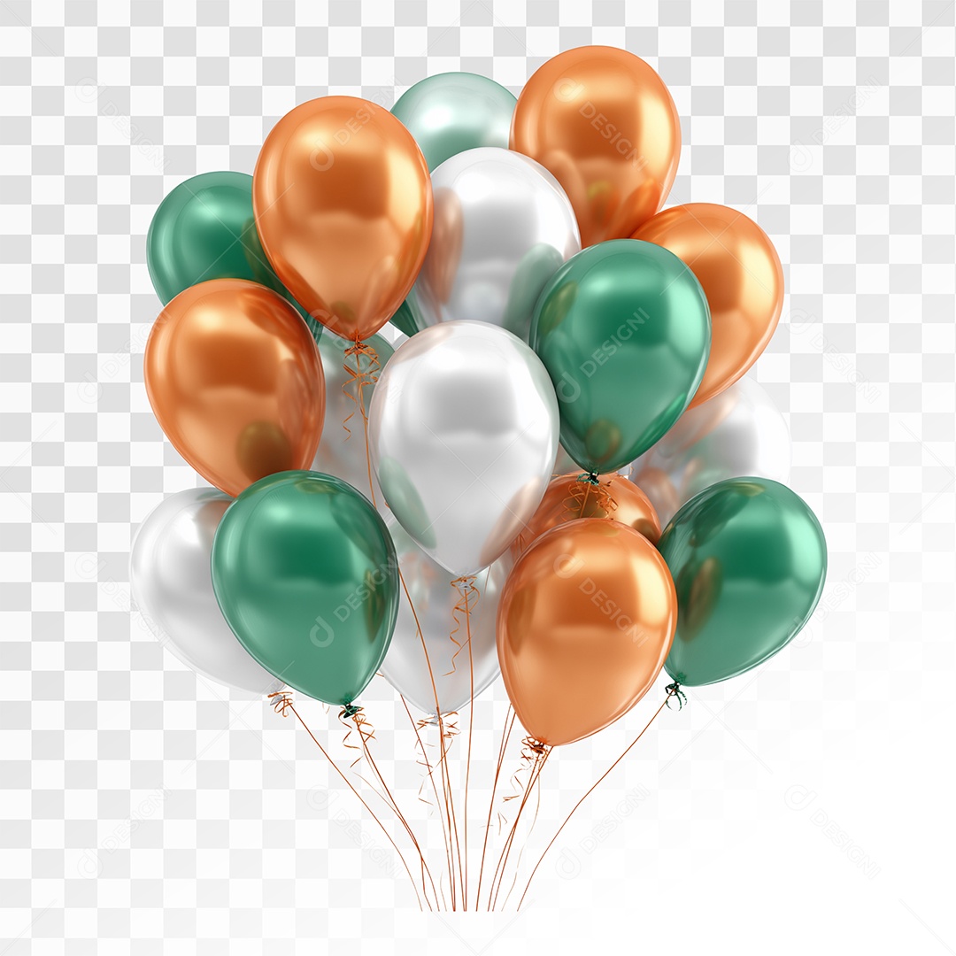 Balões Elemento 3D Para Composição PSD