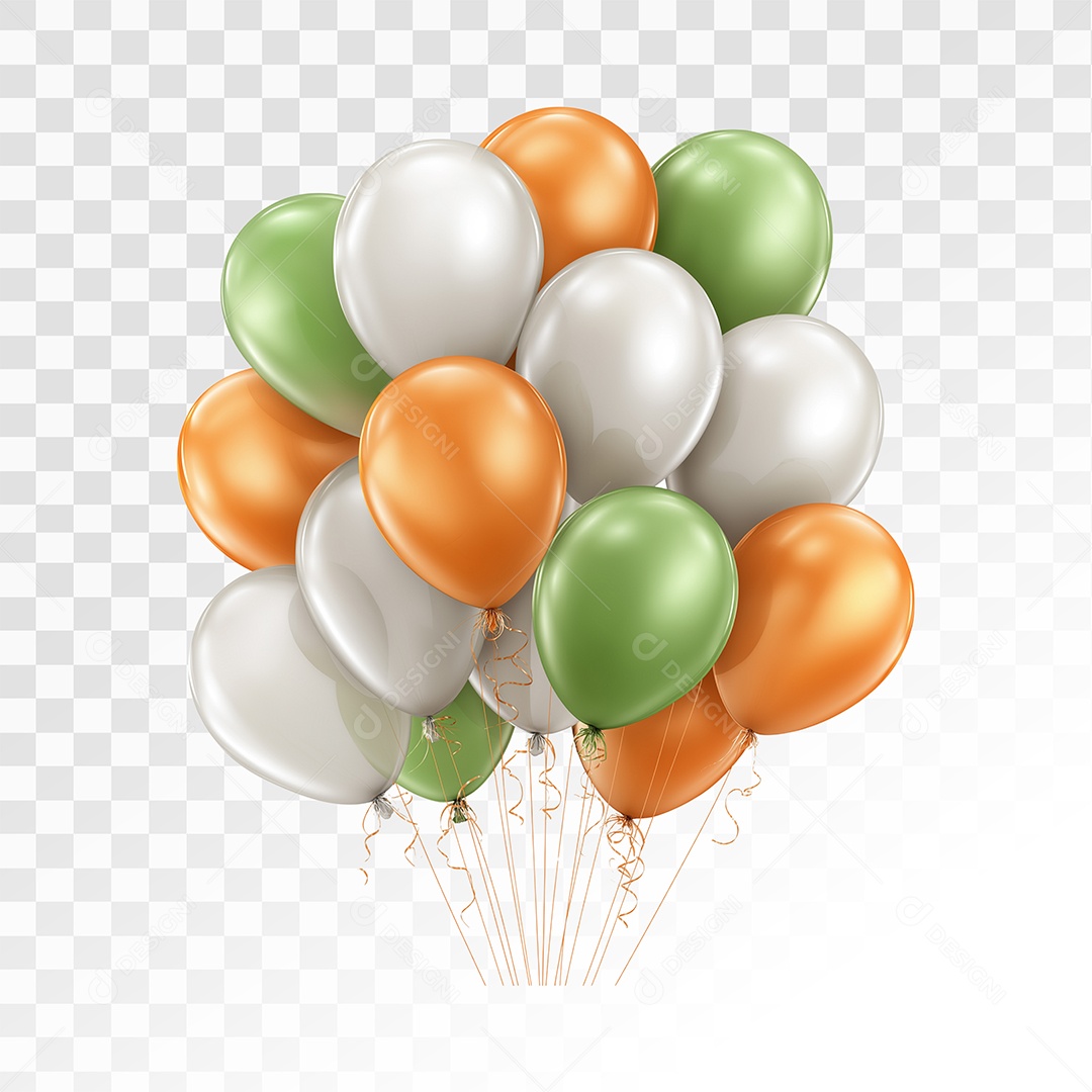 Balões Elemento 3D Para Composição PSD