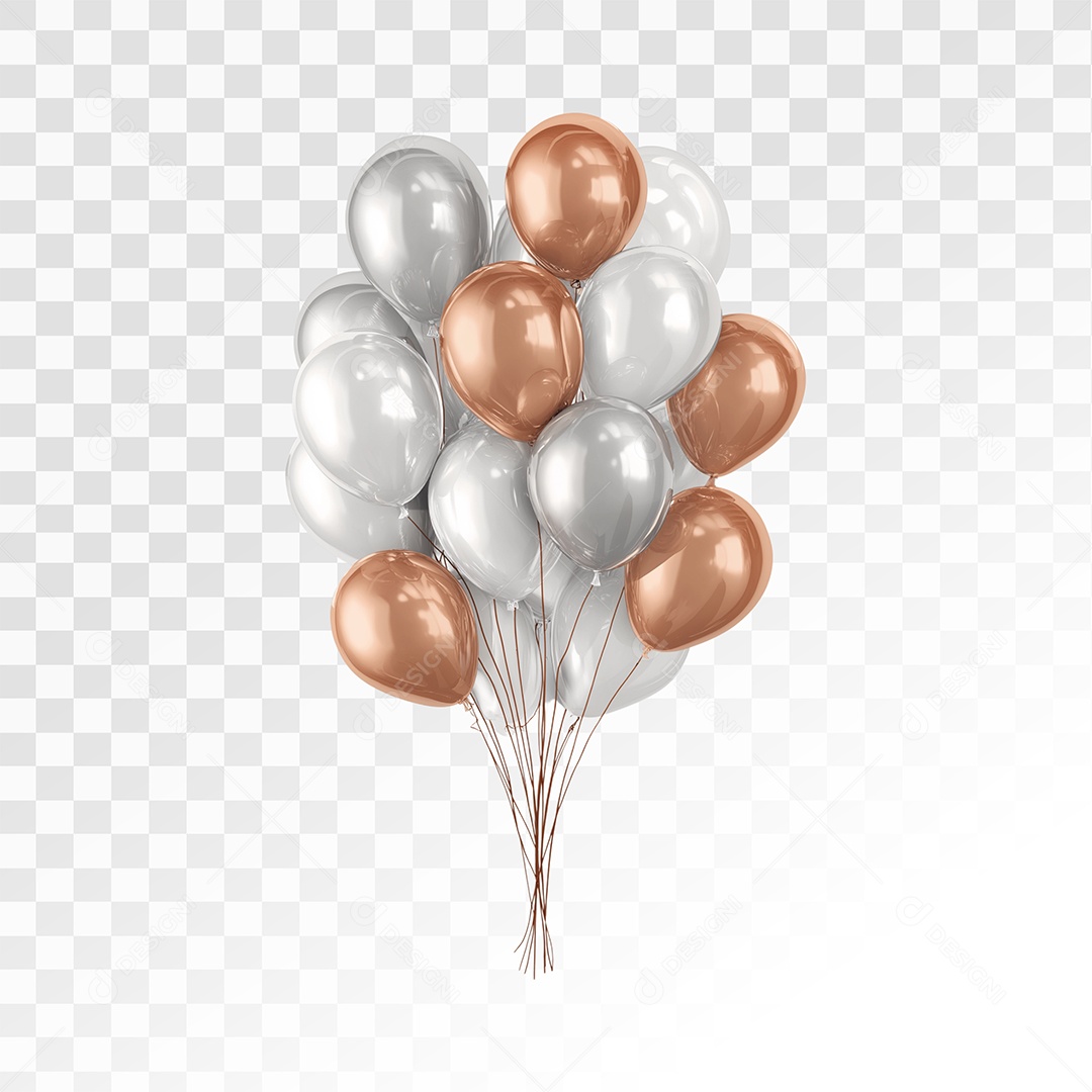 Balões Elemento 3D Para Composição PSD