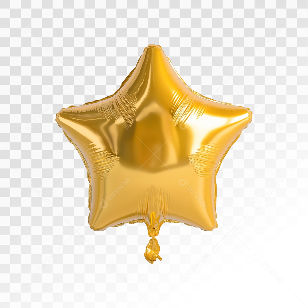 Balão Dourado Para Composição PSD
