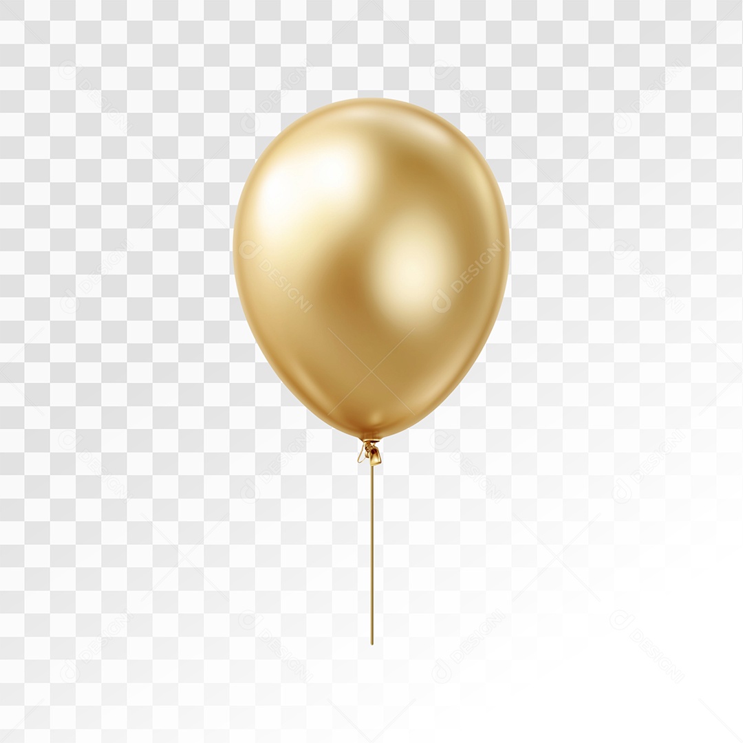 Balão Dourado Para Composição PSD