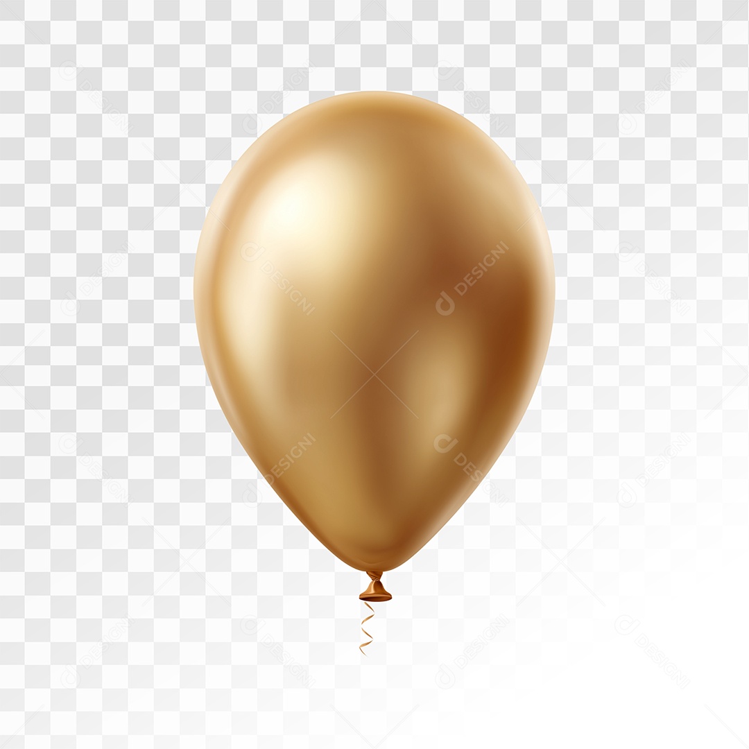 Balão Dourado Para Composição PSD