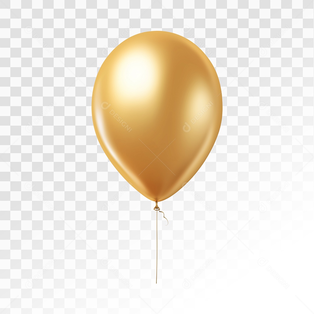 Balão Dourado Para Composição PSD