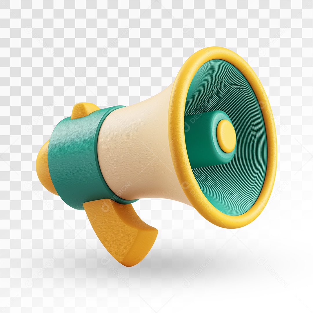 Mega Fone Elemento 3D Para Composição PSD Editável