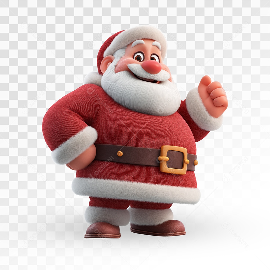 Personagem 3D Papai Noel Para Composição PSD Editável